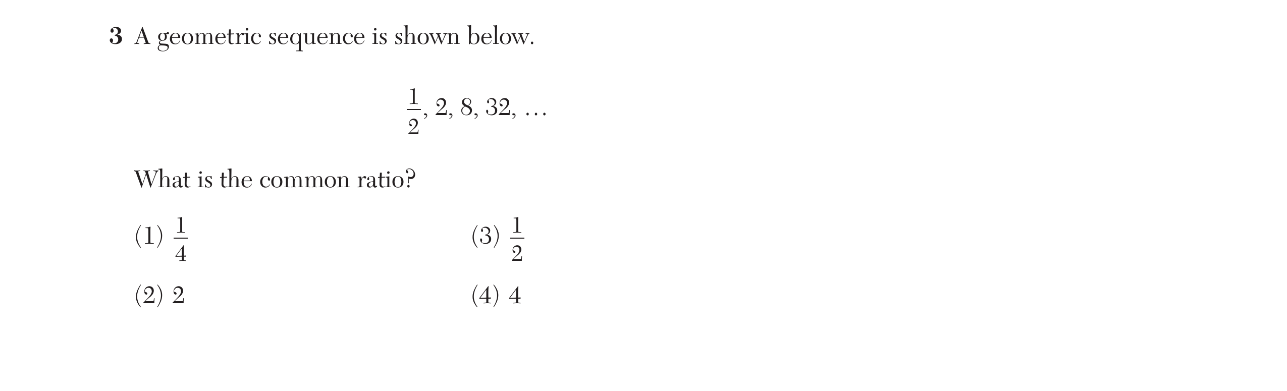 Original screenshot of question 3