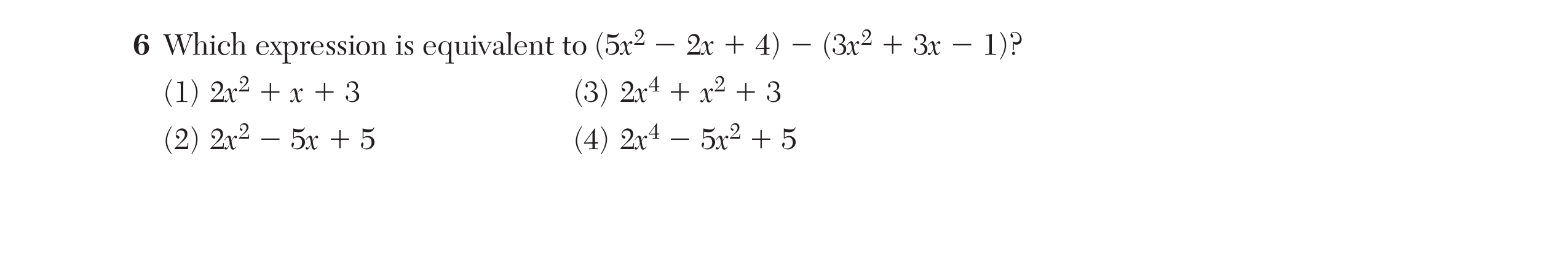 Original screenshot of question 6