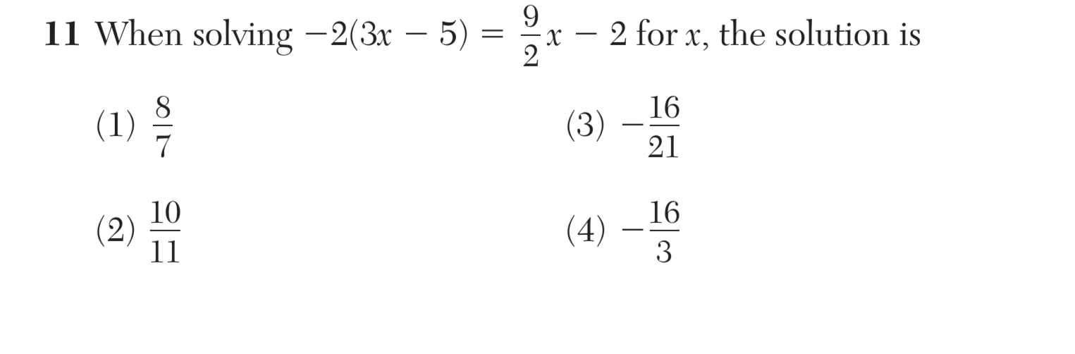 Original screenshot of question 11