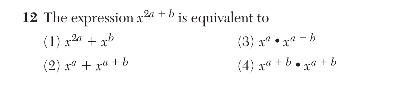 Original screenshot of question 12