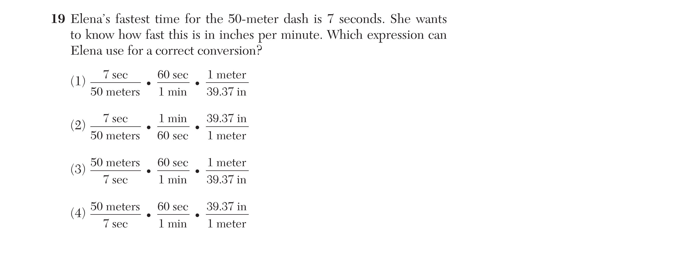 Original screenshot of question 19