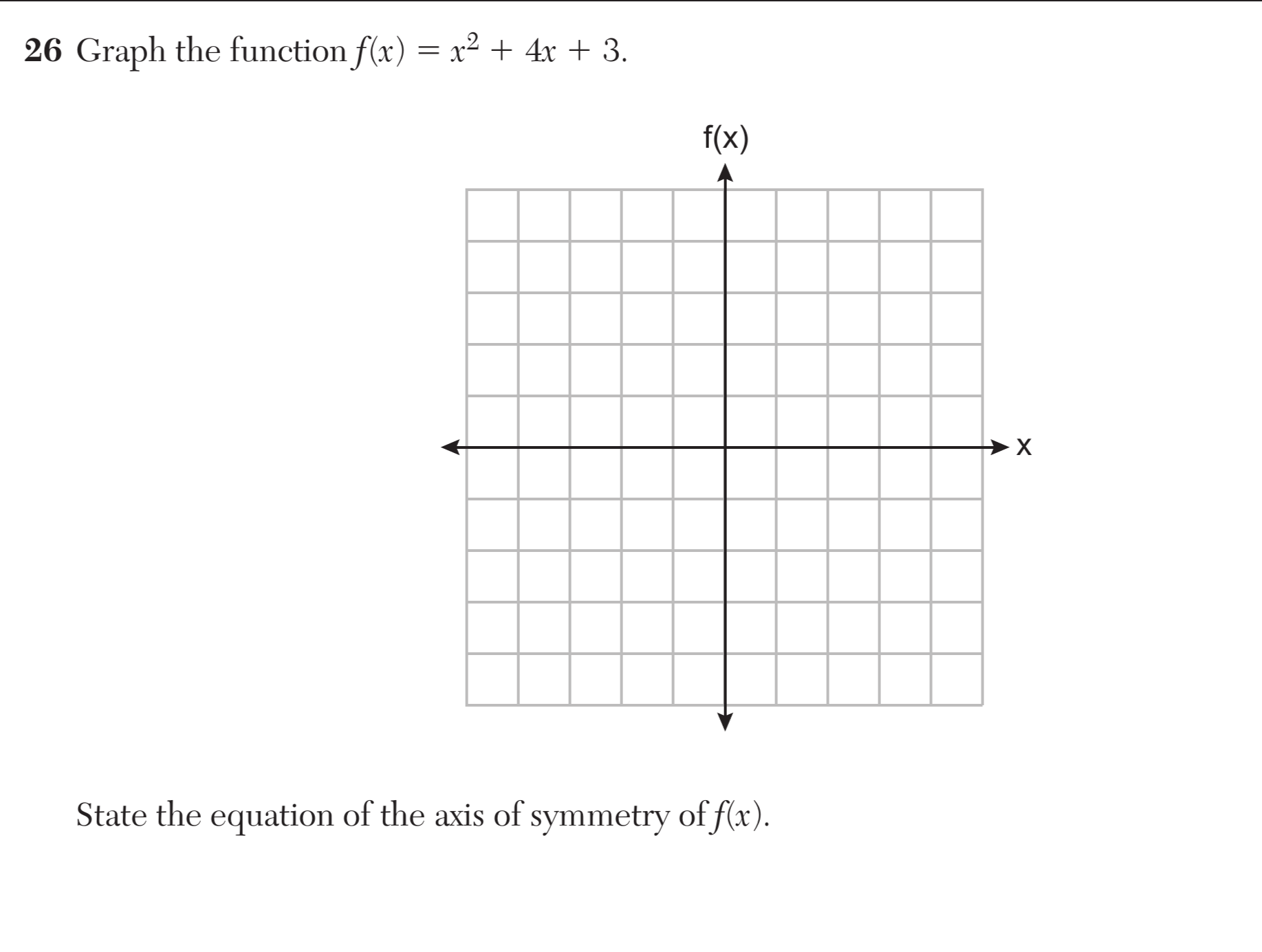 Original screenshot of question 26