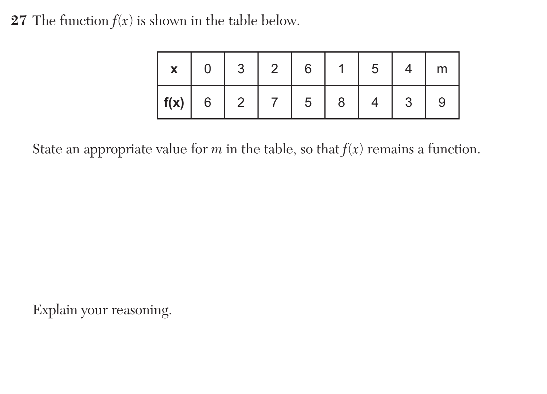 Original screenshot of question 27