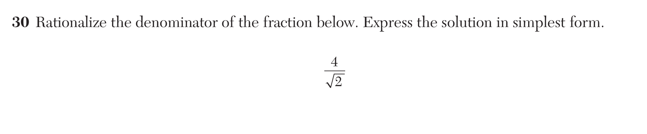 Original screenshot of question 30