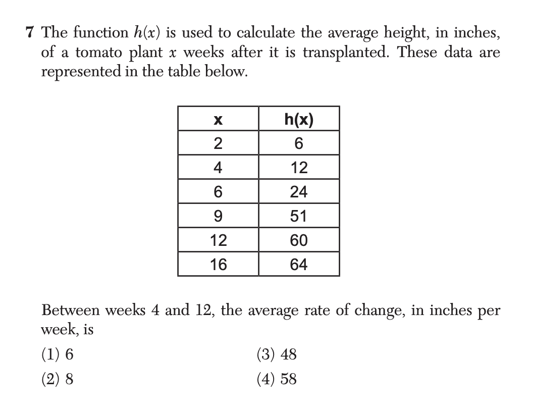 Original screenshot of question 7