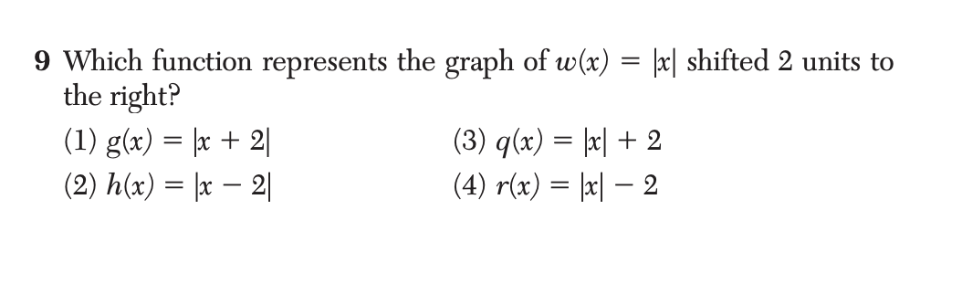 Original screenshot of question 9