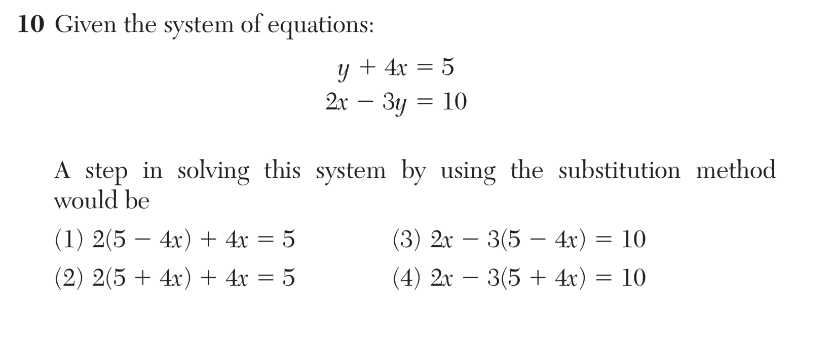 Original screenshot of question 10