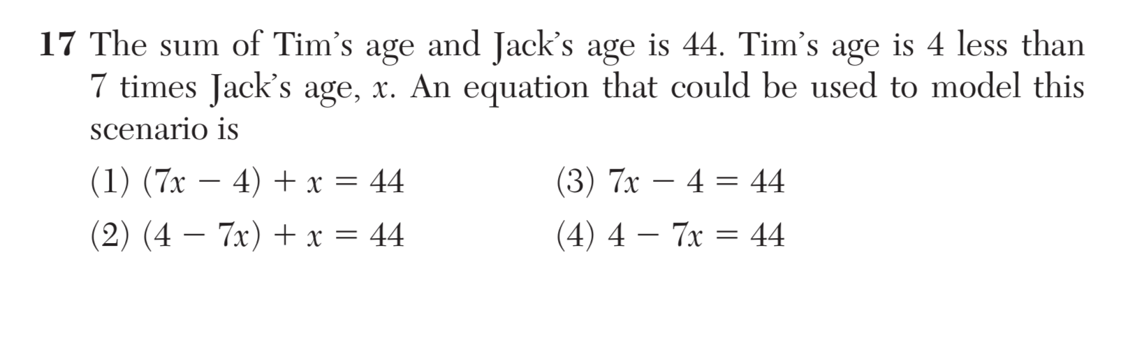 Original screenshot of question 17