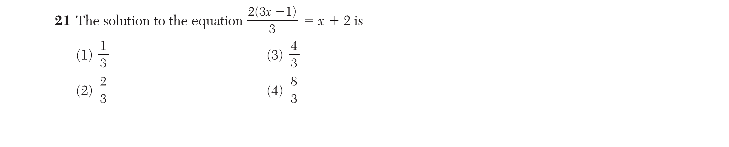 Original screenshot of question 21