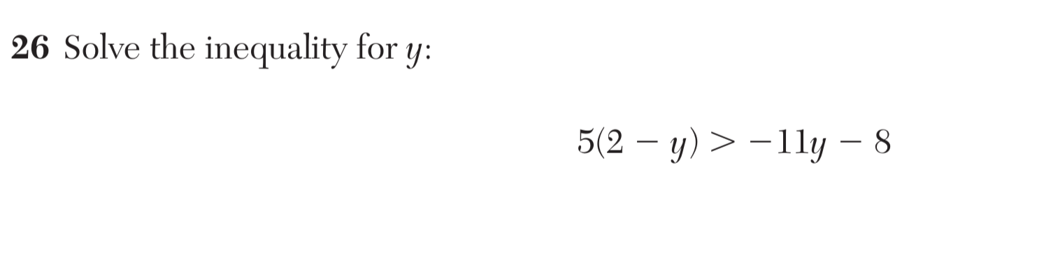 Original screenshot of question 26