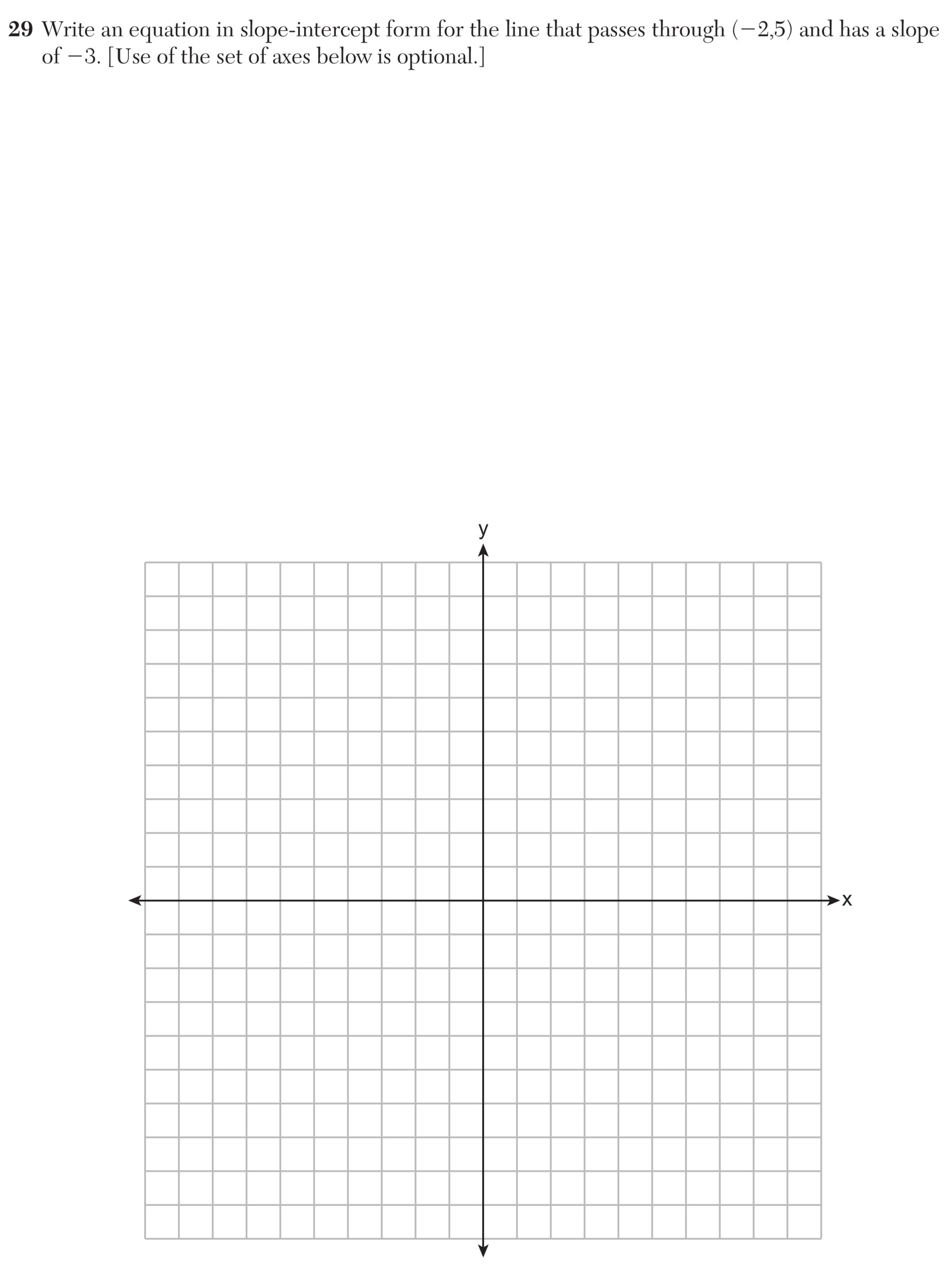 Original screenshot of question 29