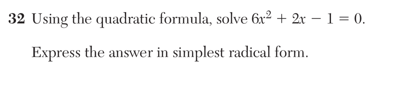 Original screenshot of question 32