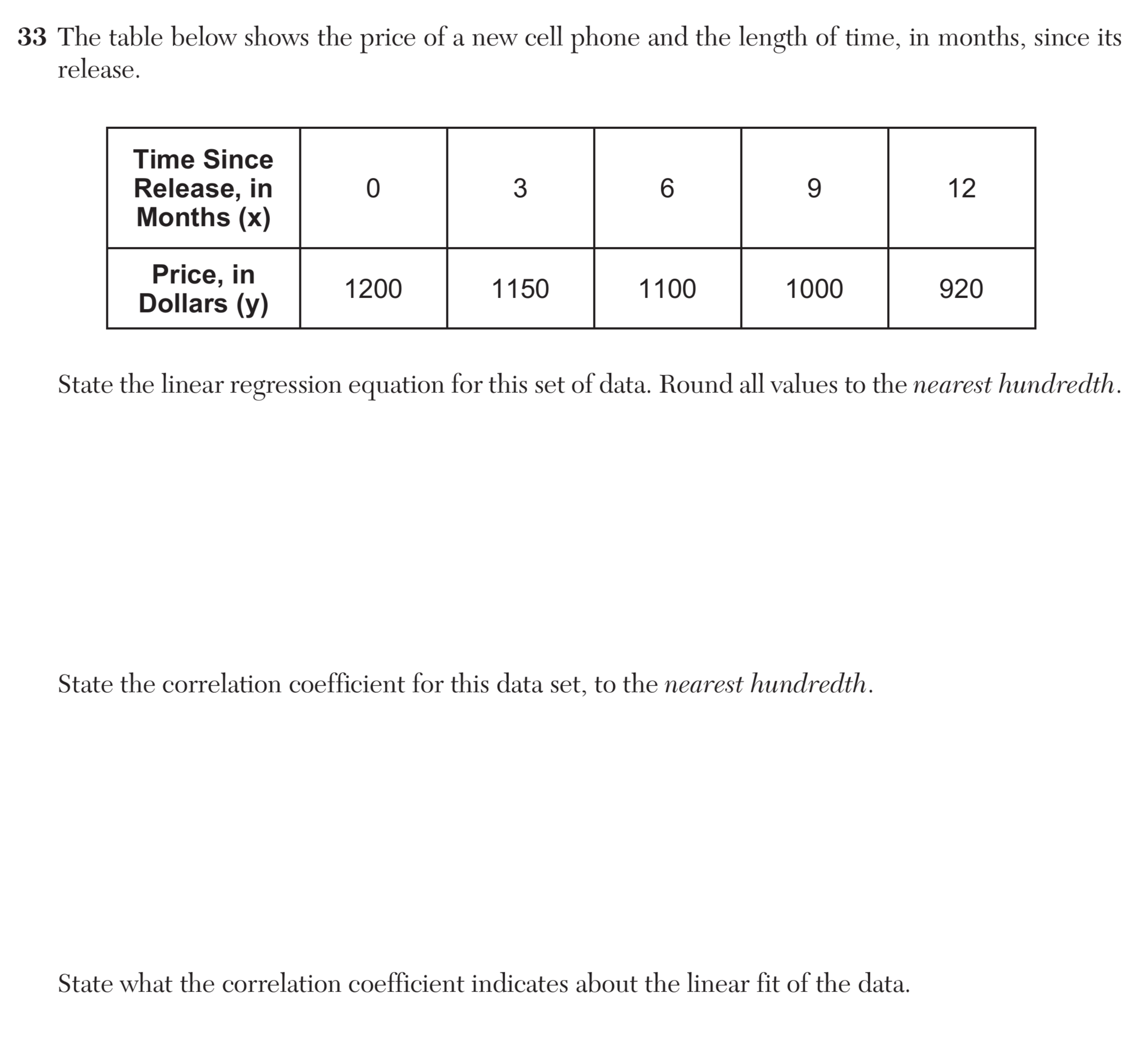 Original screenshot of question 33