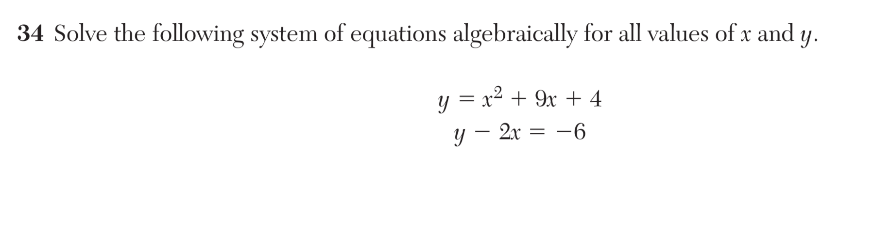 Original screenshot of question 34