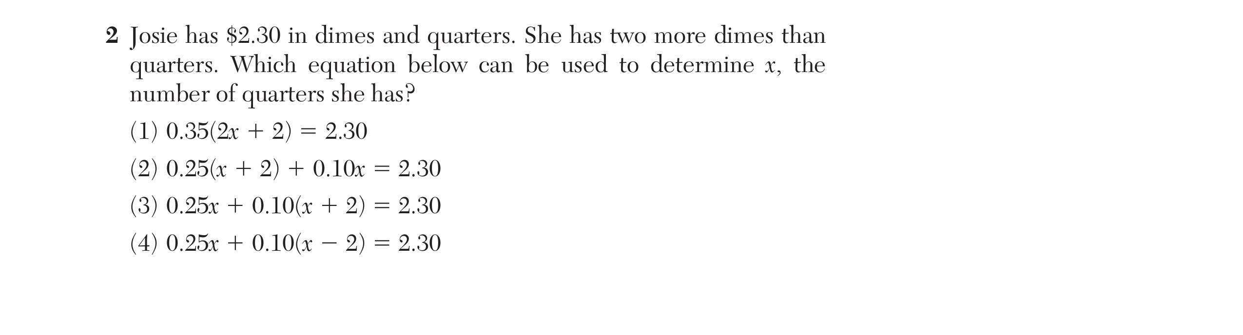 Original screenshot of question 2