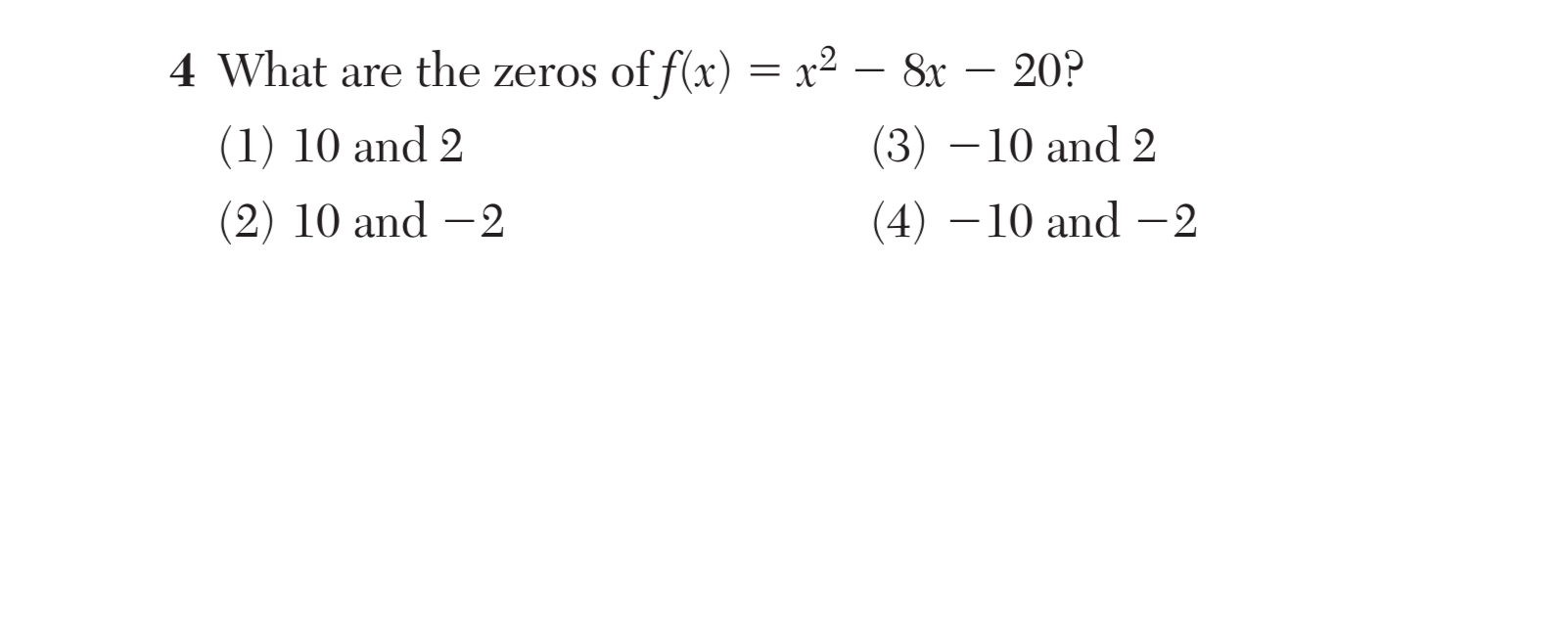 Original screenshot of question 4