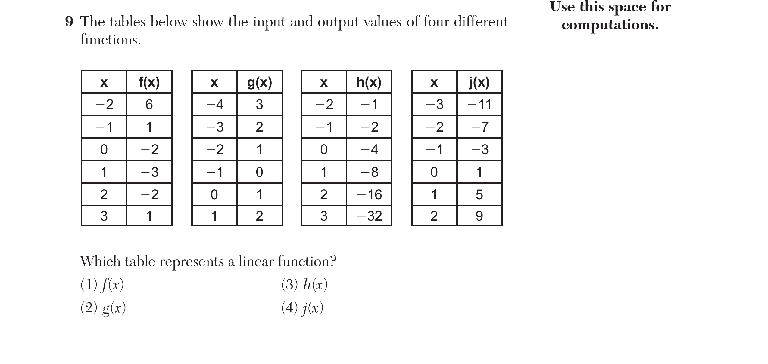 Original screenshot of question 9