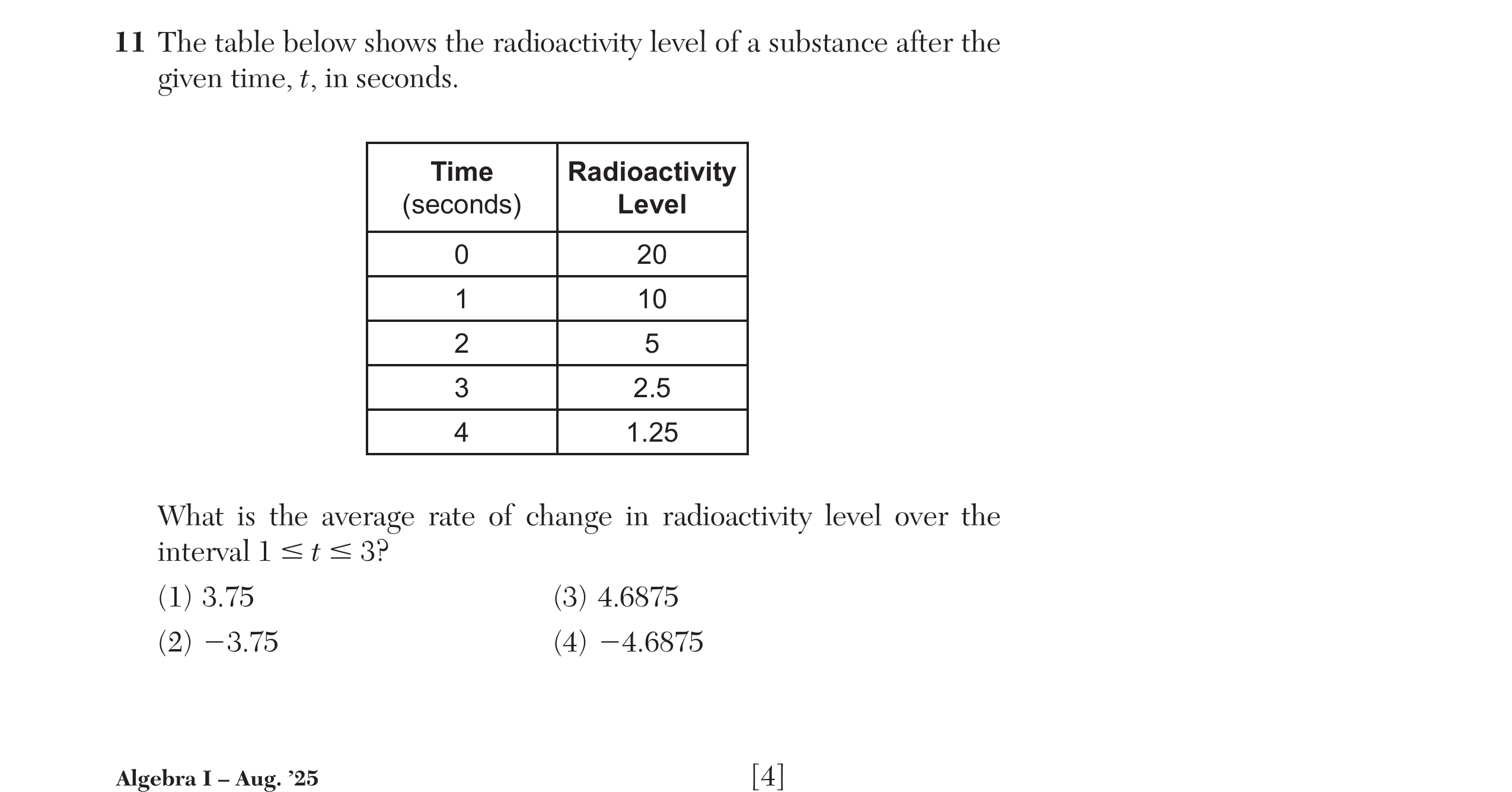 Original screenshot of question 11