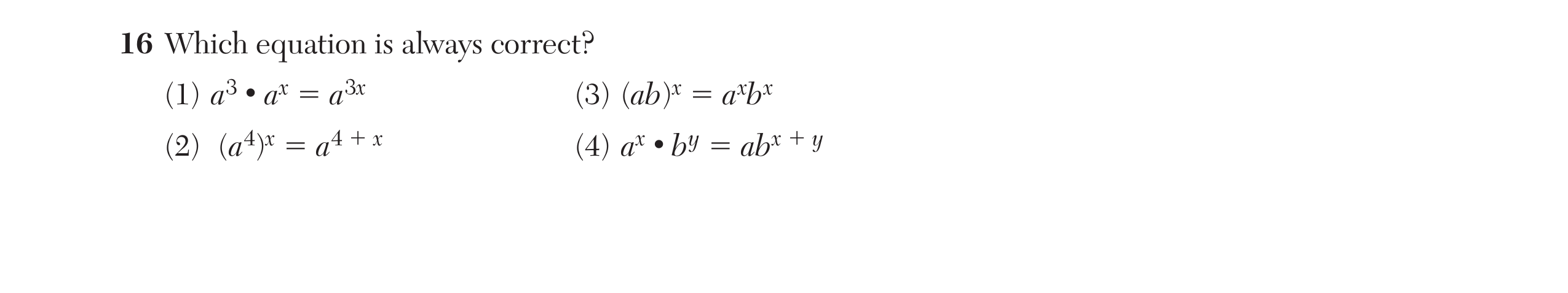 Original screenshot of question 16