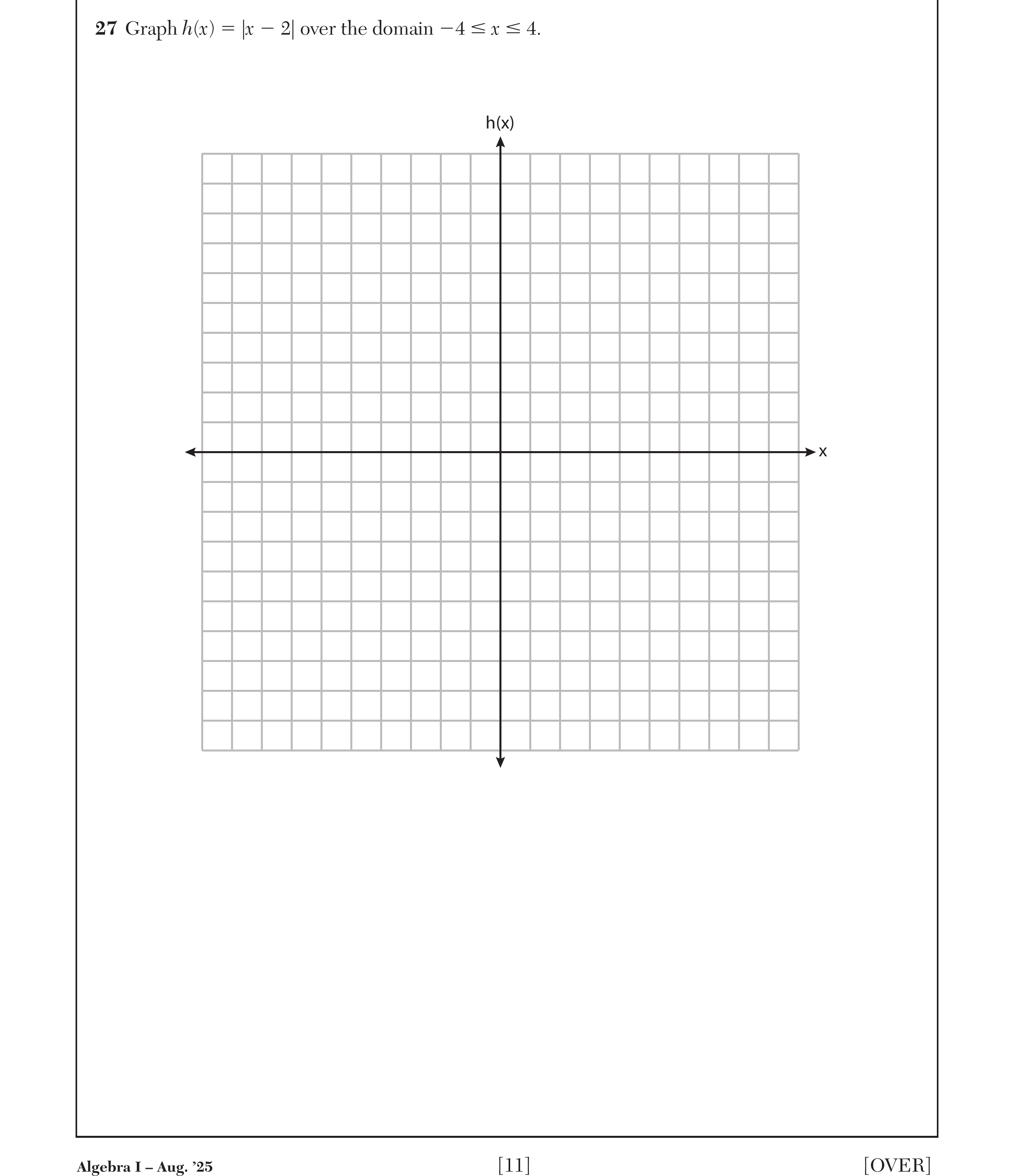 Original screenshot of question 27