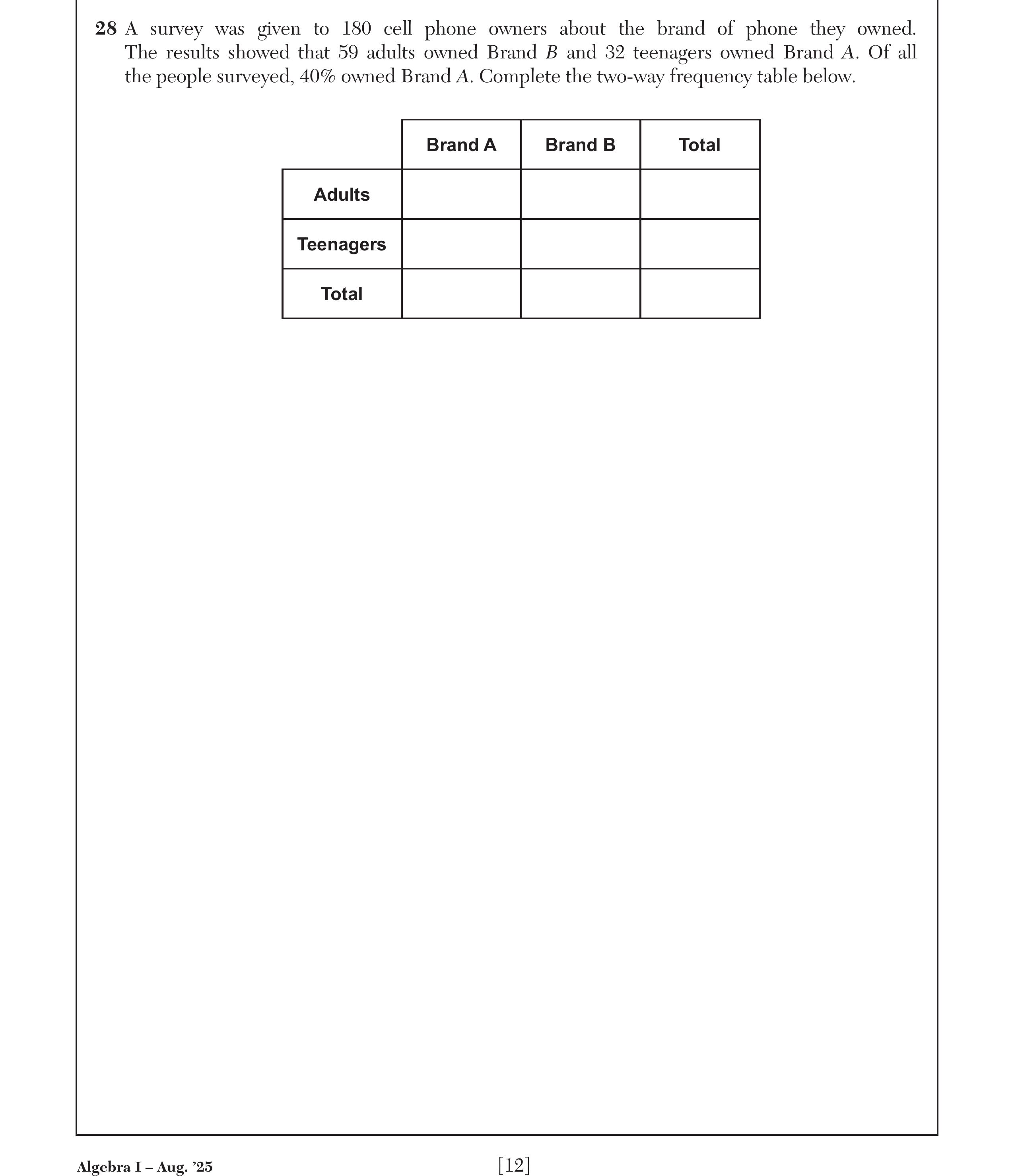 Original screenshot of question 28