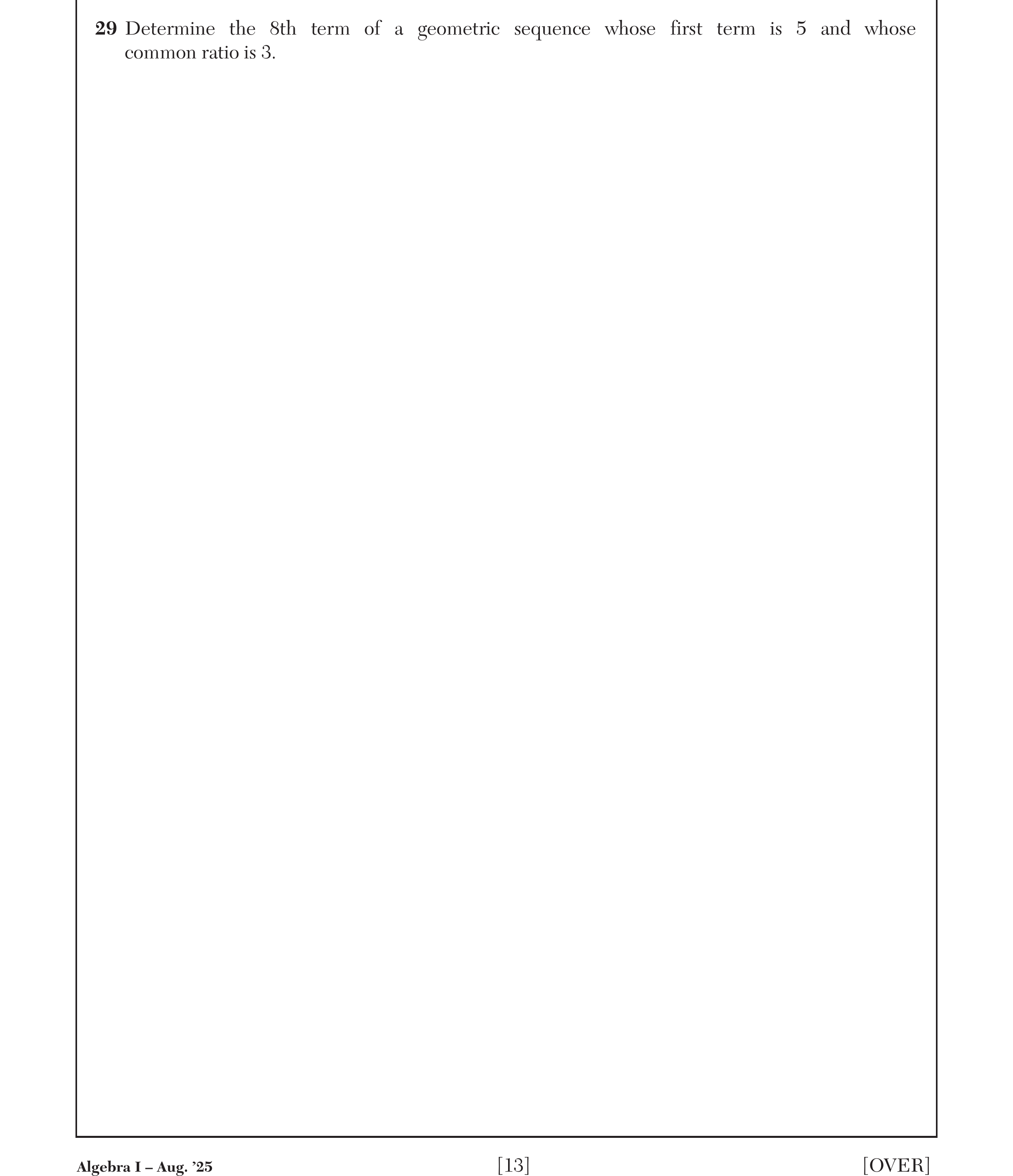 Original screenshot of question 29