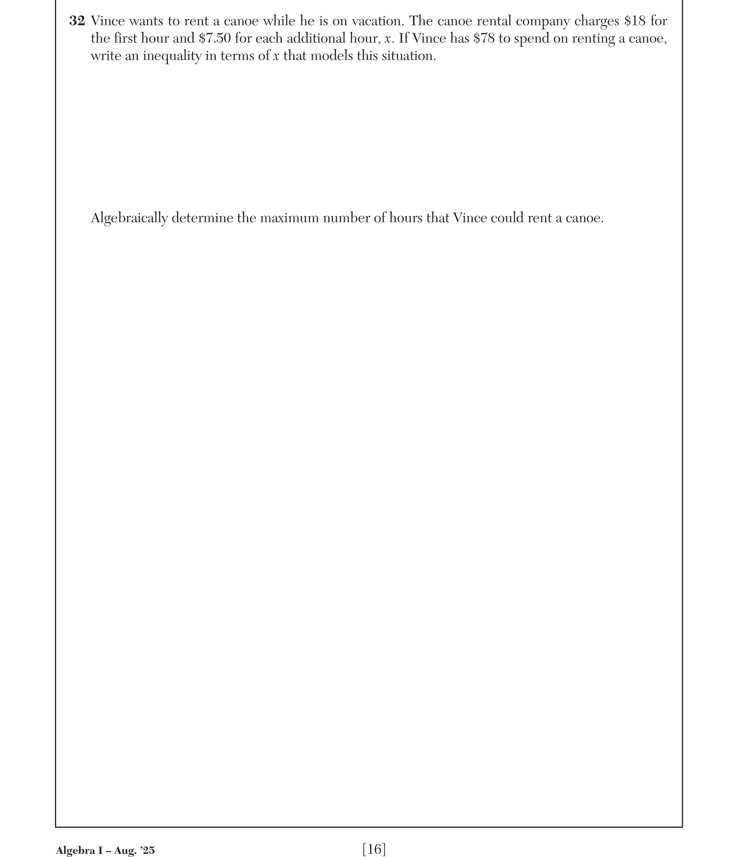 Original screenshot of question 32