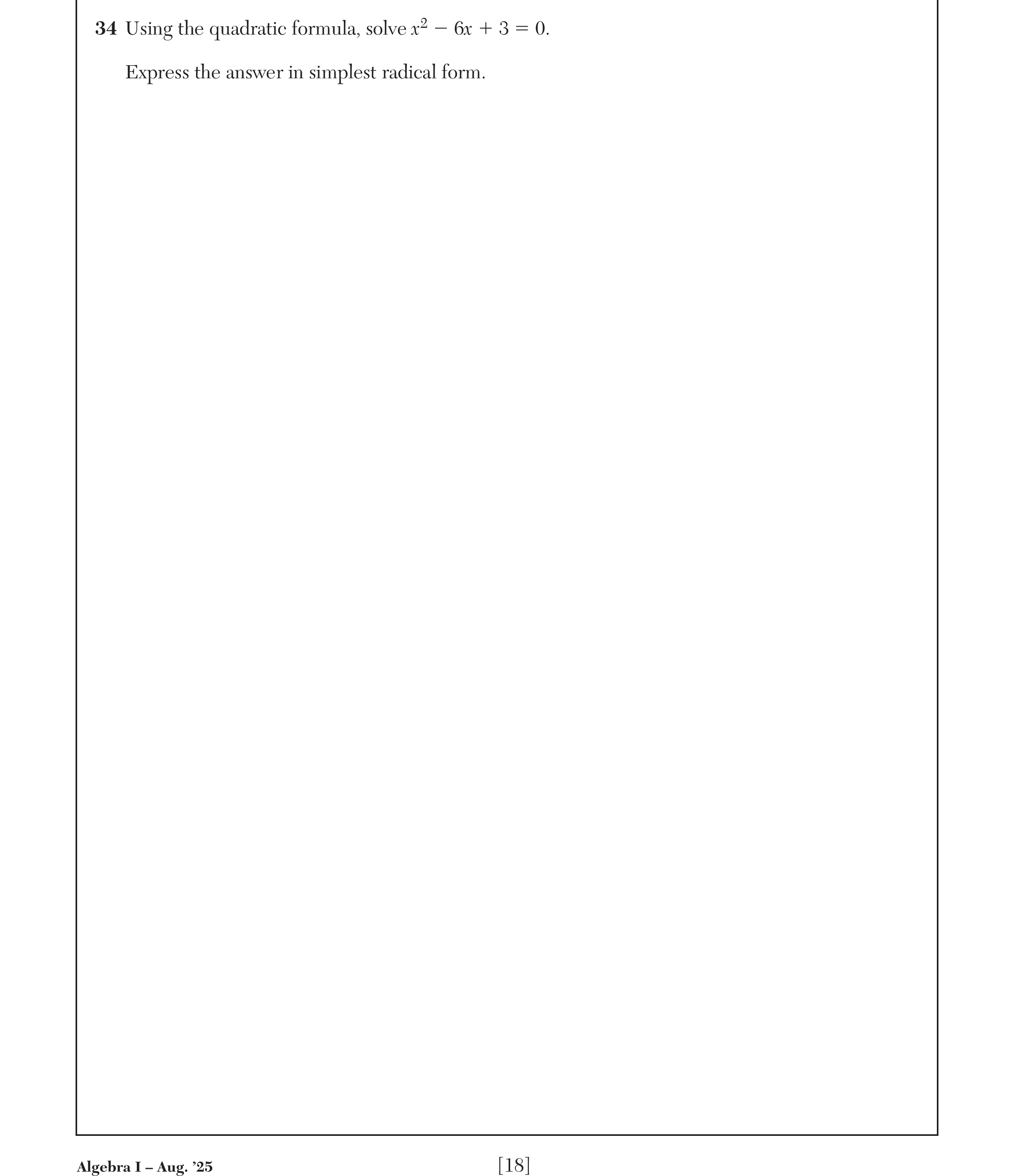 Original screenshot of question 34