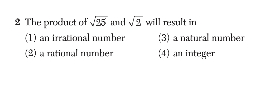 Original screenshot of question 2