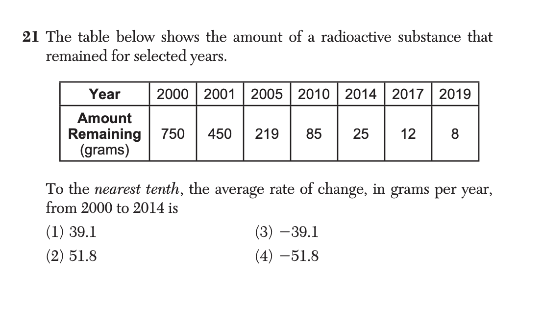 Regents January 2026 Question 21