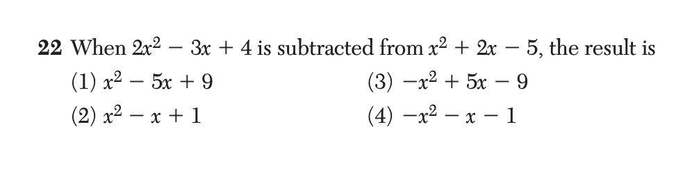 Original screenshot of question 22