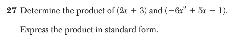 Original screenshot of question 27